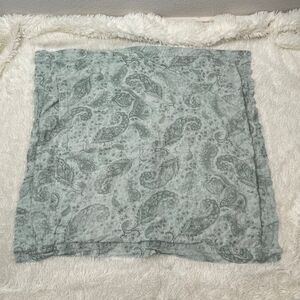 Restoration Hardware Paisley Euro Sham Green French Country Linen 27"x 28.5" One